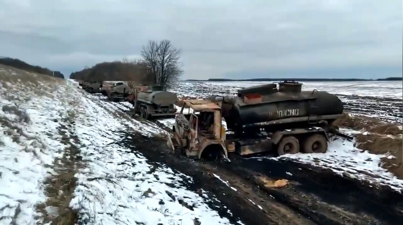 Українська армія розбила колону ворожих бензовозів – ВІДЕО
